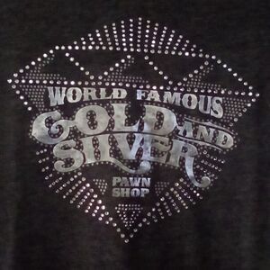 Gray Bling Dimond Design V-Neck Tee!* 3/$10